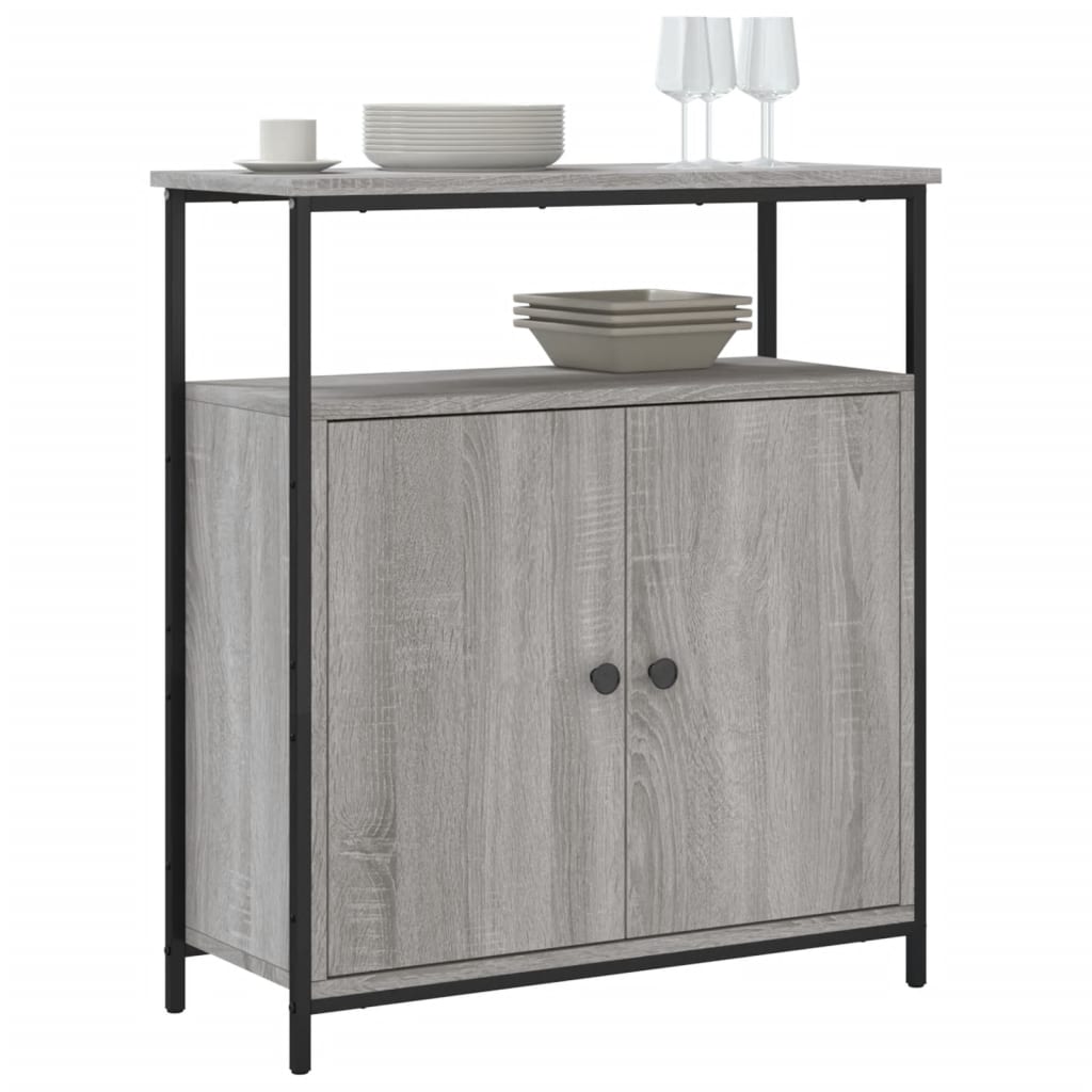 Dressoir 70x30x80 cm bewerkt hout grijs sonoma is nu te koop bij PeponiXL, paradijselijk wonen!