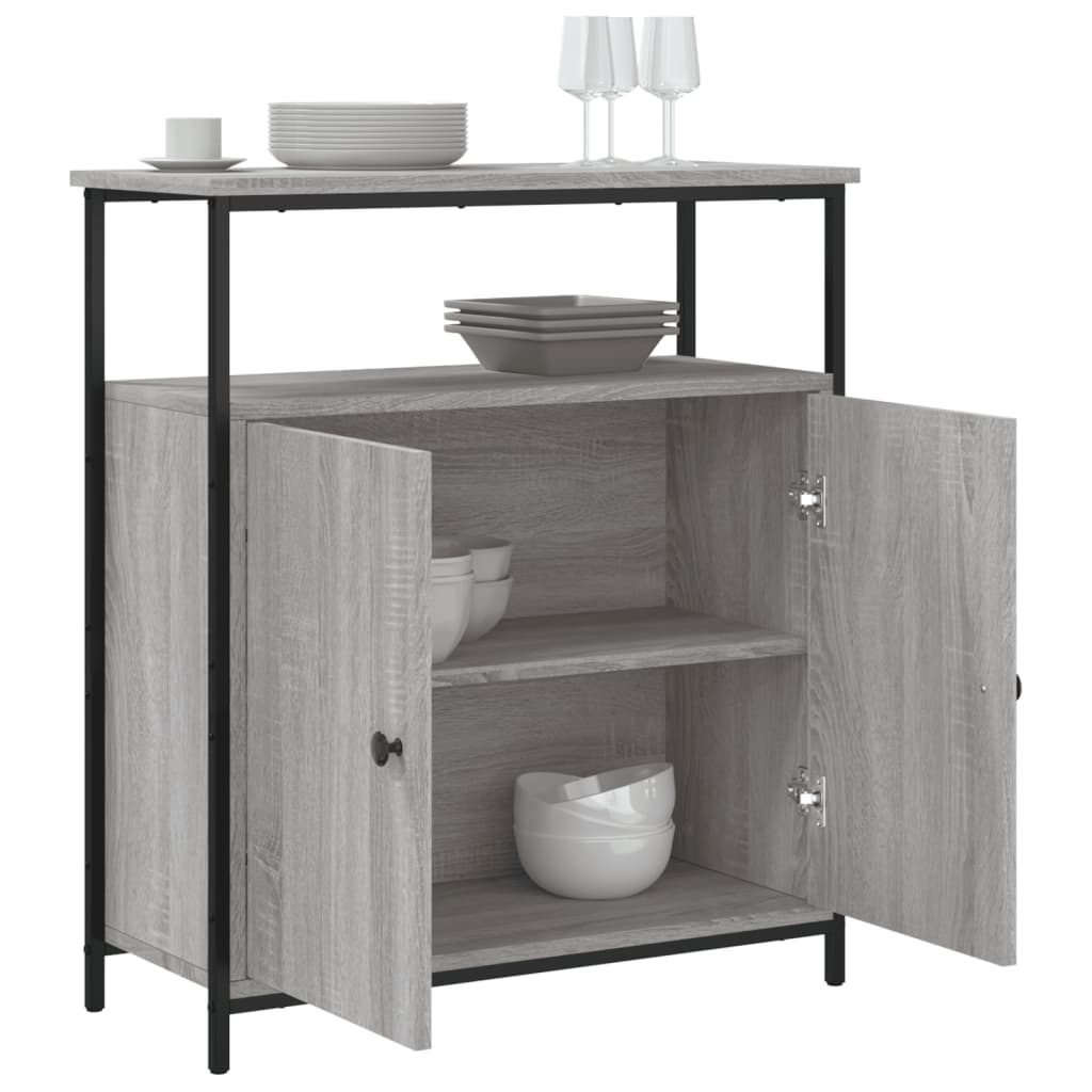 Dressoir 70x30x80 cm bewerkt hout grijs sonoma is nu te koop bij PeponiXL, paradijselijk wonen!