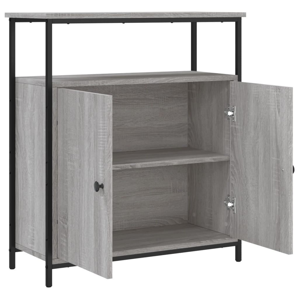 Dressoir 70x30x80 cm bewerkt hout grijs sonoma is nu te koop bij PeponiXL, paradijselijk wonen!