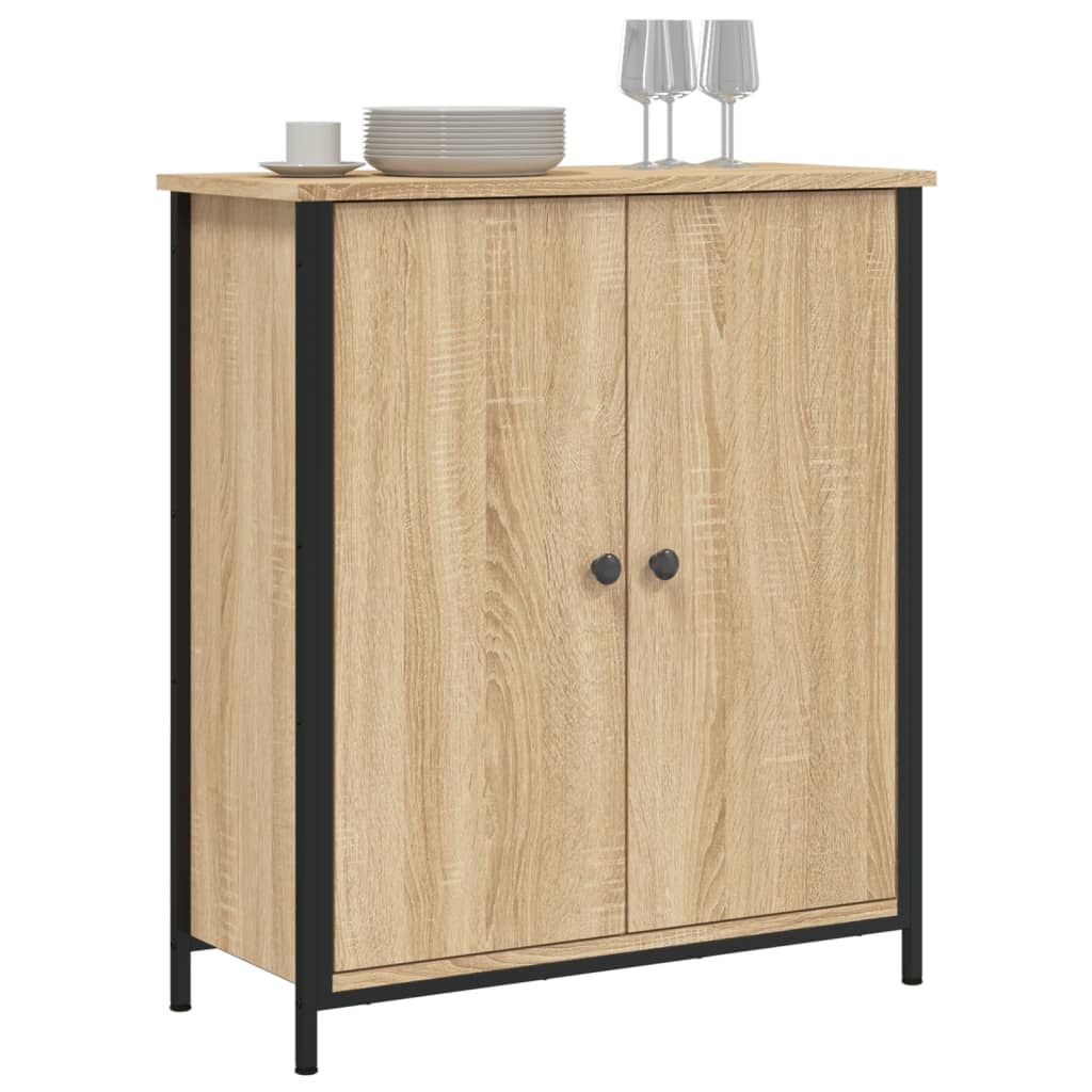 Dressoir 70x30x80 cm bewerkt hout sonoma eikenkleurig is nu te koop bij PeponiXL, paradijselijk wonen!