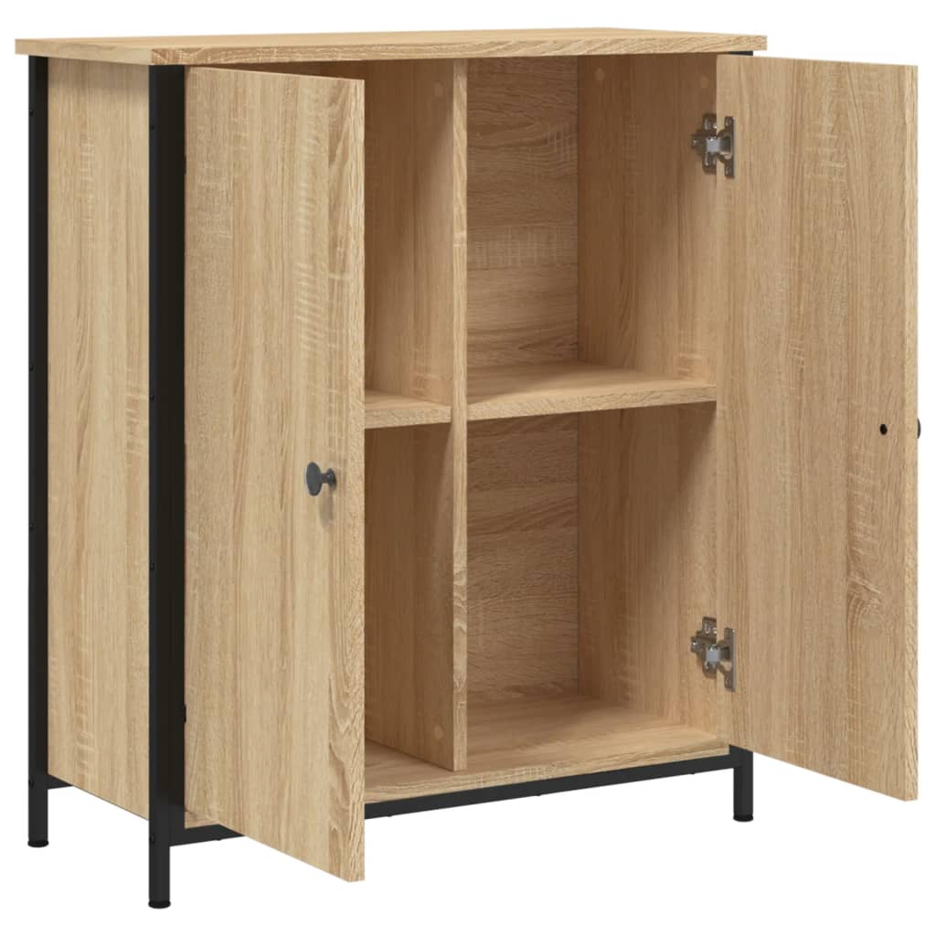 Dressoir 70x30x80 cm bewerkt hout sonoma eikenkleurig is nu te koop bij PeponiXL, paradijselijk wonen!