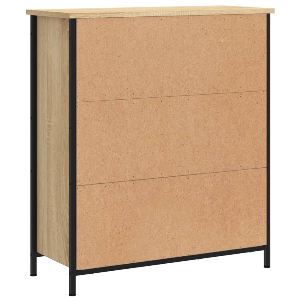 Dressoir 70x30x80 cm bewerkt hout sonoma eikenkleurig is nu te koop bij PeponiXL, paradijselijk wonen!