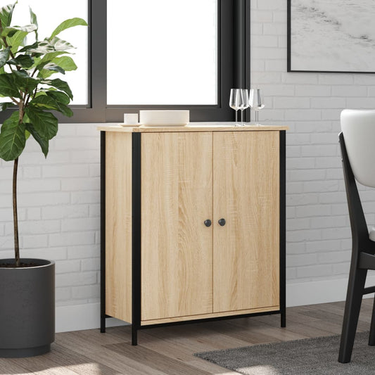 Dressoir 70x30x80 cm bewerkt hout sonoma eikenkleurig is nu te koop bij PeponiXL, paradijselijk wonen!