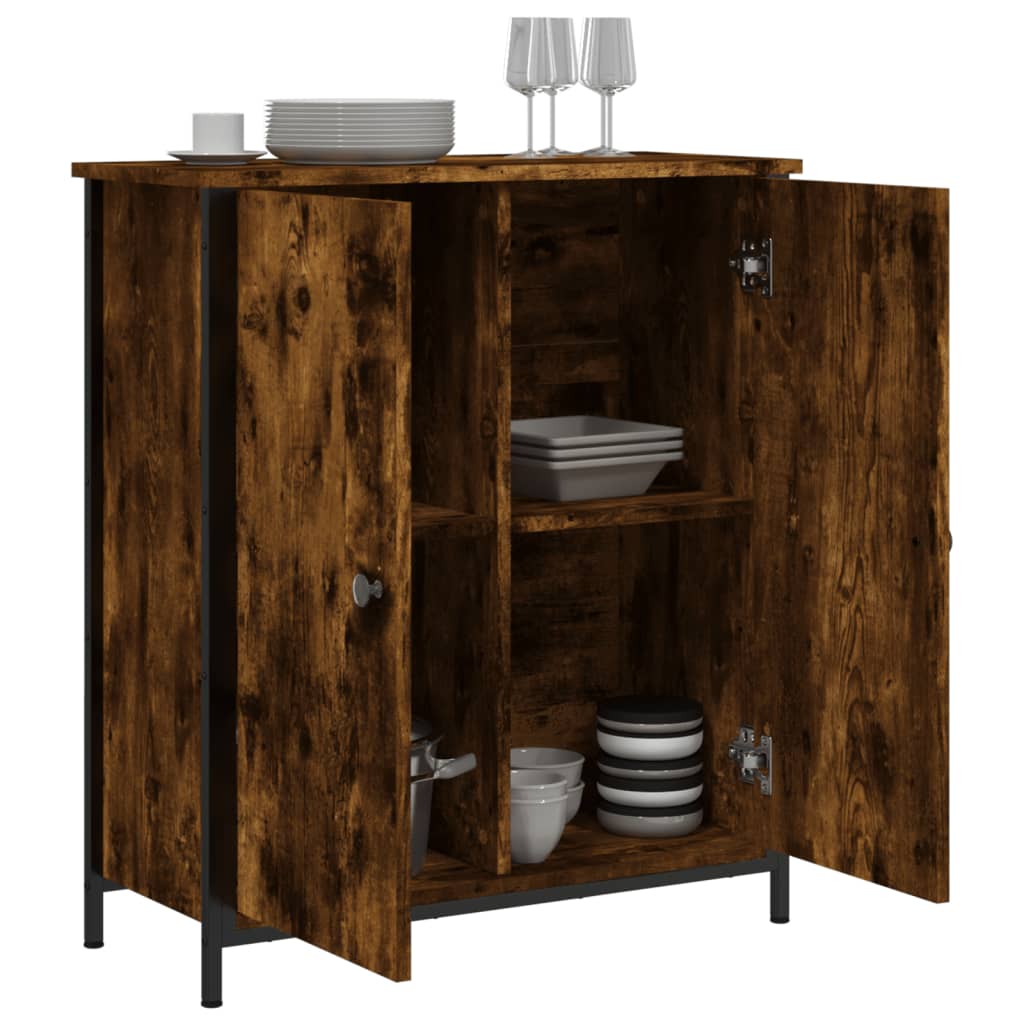 Dressoir 70x30x80 cm bewerkt hout gerookt eikenkleurig is nu te koop bij PeponiXL, paradijselijk wonen!