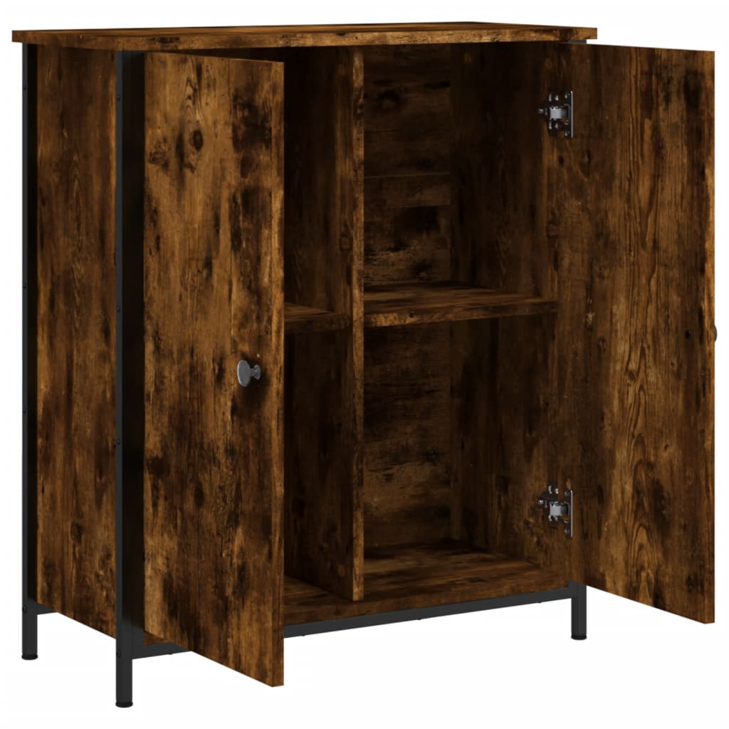 Dressoir 70x30x80 cm bewerkt hout gerookt eikenkleurig is nu te koop bij PeponiXL, paradijselijk wonen!