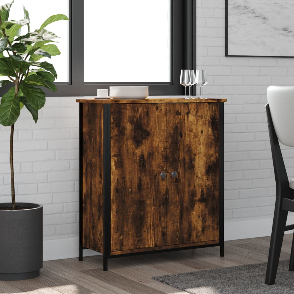 Dressoir 70x30x80 cm bewerkt hout gerookt eikenkleurig is nu te koop bij PeponiXL, paradijselijk wonen!
