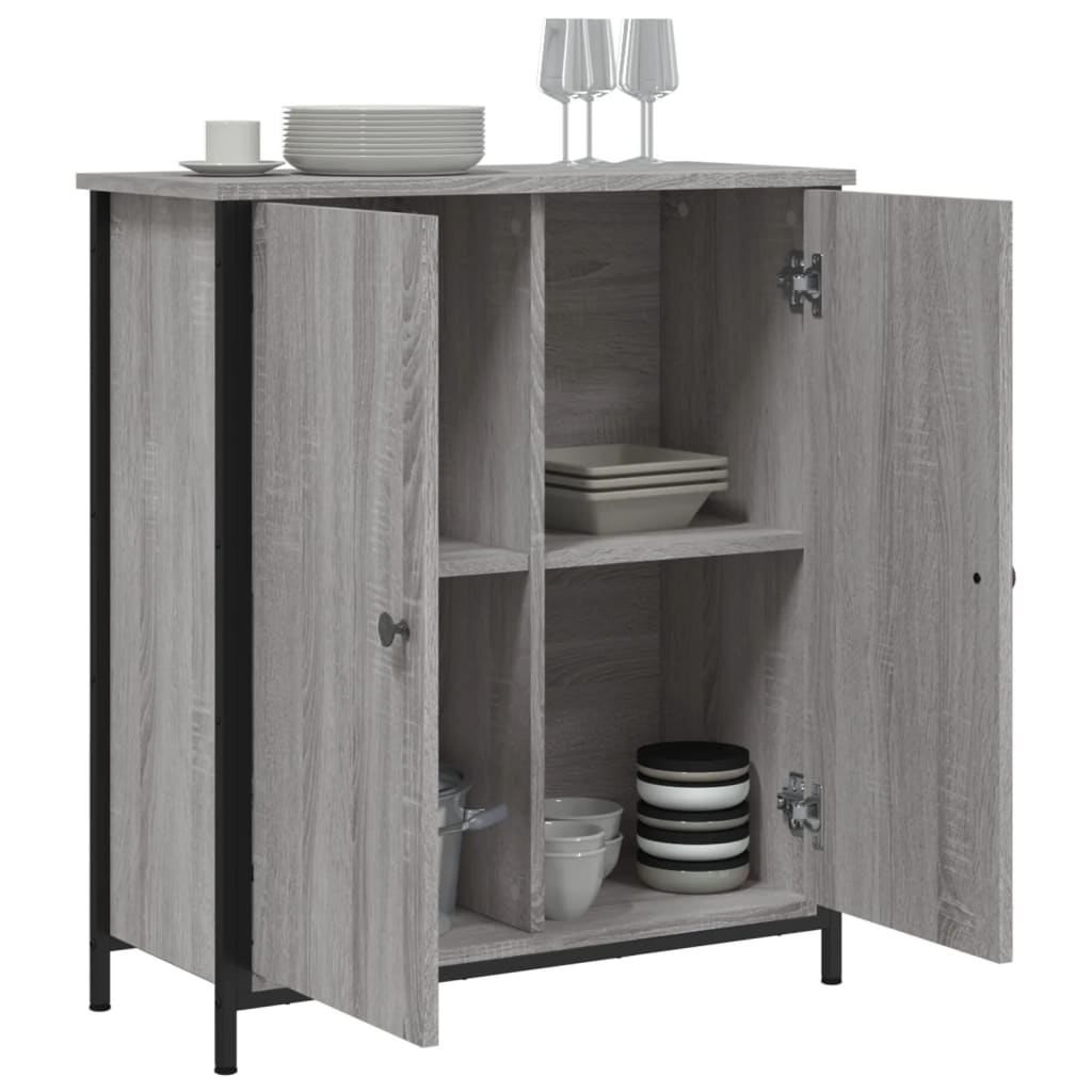 Dressoir 70x30x80 cm bewerkt hout grijs sonoma is nu te koop bij PeponiXL, paradijselijk wonen!