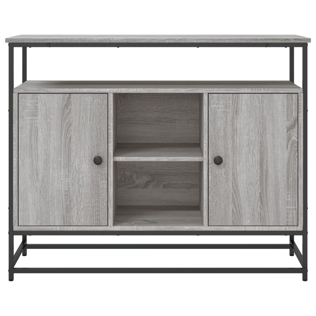 Dressoir 100x35x80 cm bewerkt hout grijs sonoma is nu te koop bij PeponiXL, paradijselijk wonen!