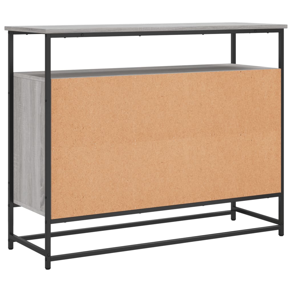 Dressoir 100x35x80 cm bewerkt hout grijs sonoma is nu te koop bij PeponiXL, paradijselijk wonen!