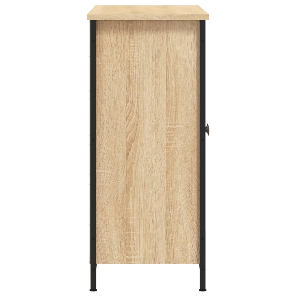 Dressoir 100x33x75 cm bewerkt hout sonoma eikenkleurig is nu te koop bij PeponiXL, paradijselijk wonen!