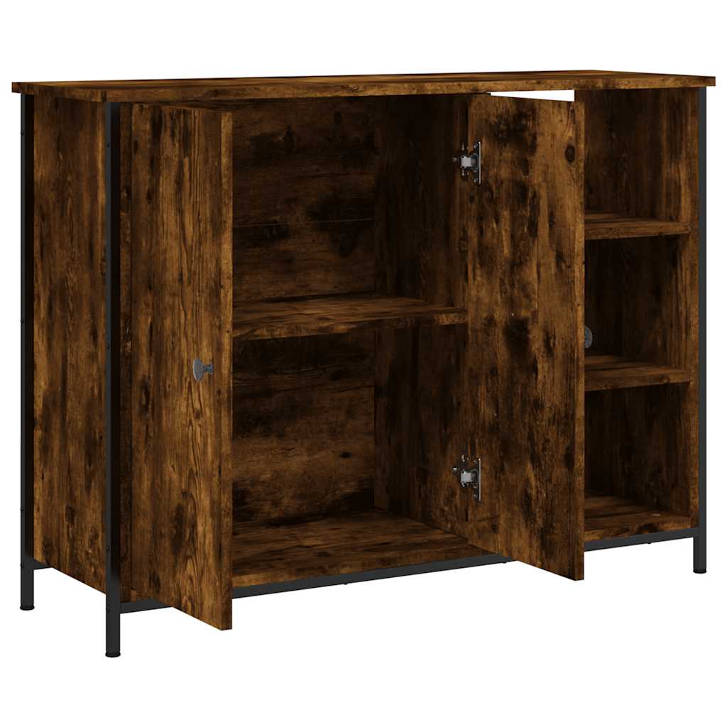 Dressoir 100x33x75 cm bewerkt hout gerookt eikenkleurig is nu te koop bij PeponiXL, paradijselijk wonen!