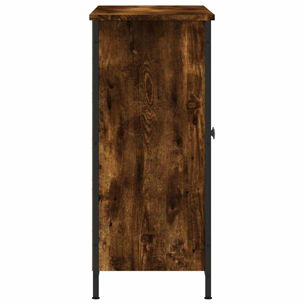 Dressoir 100x33x75 cm bewerkt hout gerookt eikenkleurig is nu te koop bij PeponiXL, paradijselijk wonen!