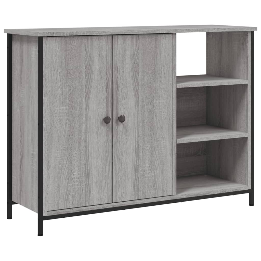 Dressoir 100x33x75 cm bewerkt hout grijs sonoma is nu te koop bij PeponiXL, paradijselijk wonen!