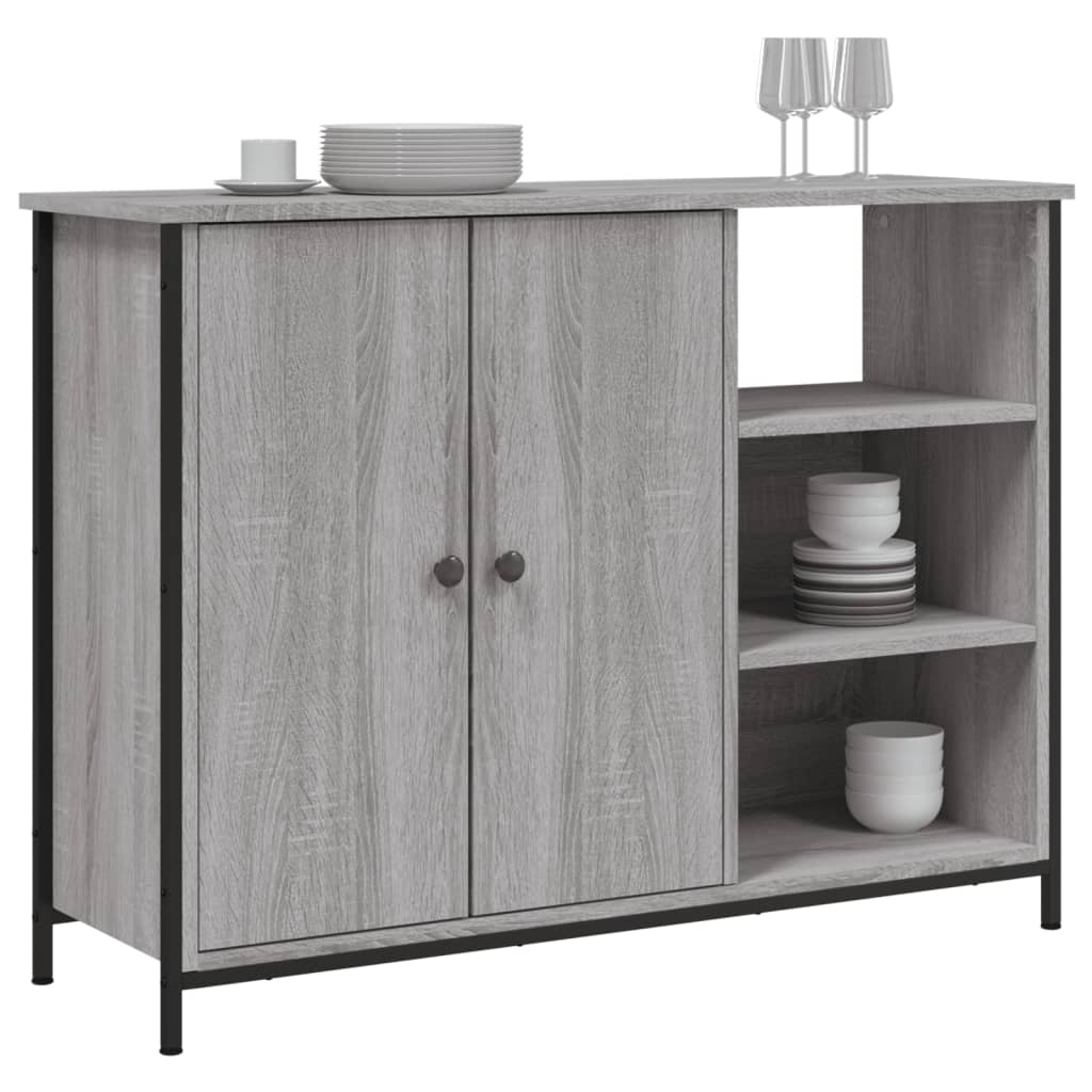 Dressoir 100x33x75 cm bewerkt hout grijs sonoma is nu te koop bij PeponiXL, paradijselijk wonen!