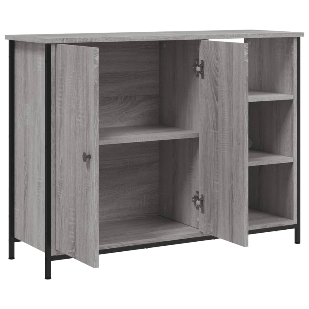 Dressoir 100x33x75 cm bewerkt hout grijs sonoma is nu te koop bij PeponiXL, paradijselijk wonen!