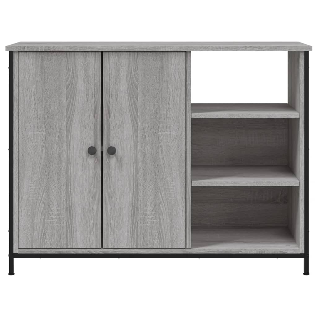 Dressoir 100x33x75 cm bewerkt hout grijs sonoma is nu te koop bij PeponiXL, paradijselijk wonen!