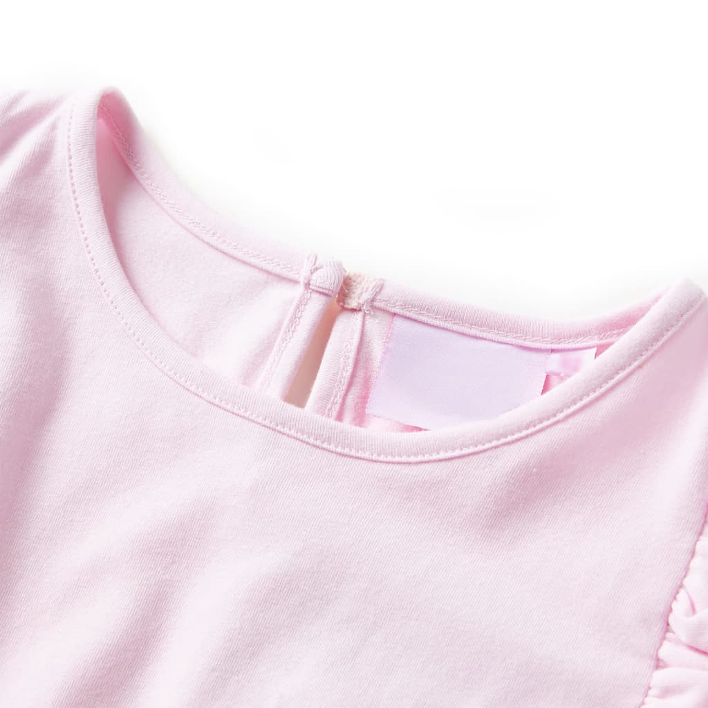 Kinderjurk met ruches 92 lichtroze is nu te koop bij PeponiXL, paradijselijk wonen!