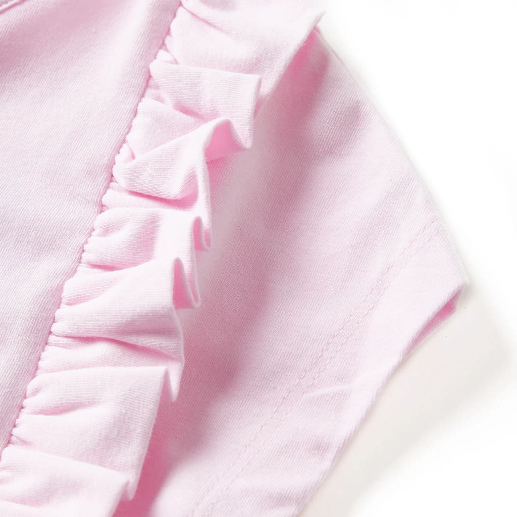 Kinderjurk met ruches 92 lichtroze is nu te koop bij PeponiXL, paradijselijk wonen!