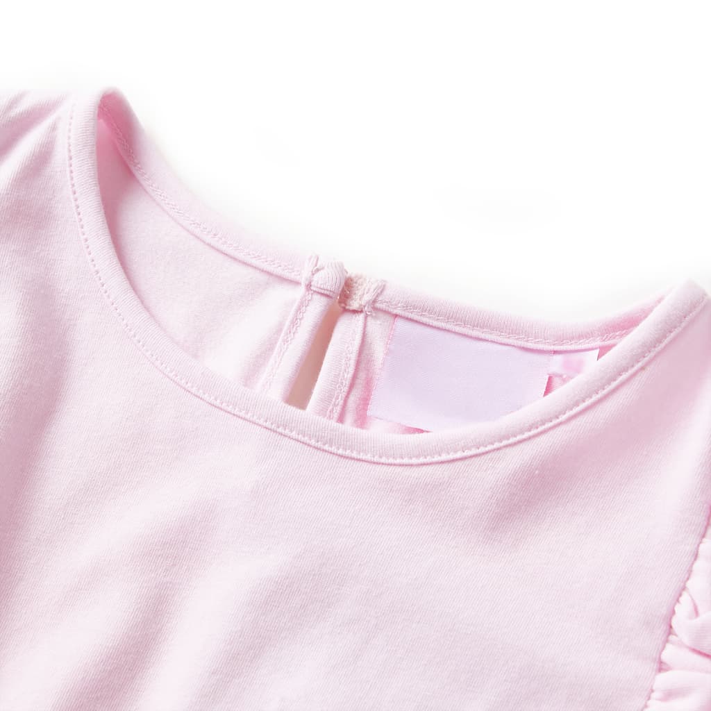 Kinderjurk met ruches 104 lichtroze is nu te koop bij PeponiXL, paradijselijk wonen!