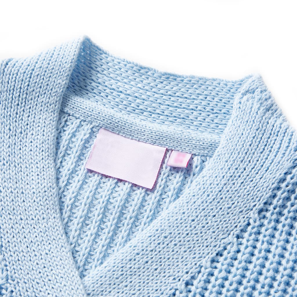 Kindervest gebreid 104 blauw is nu te koop bij PeponiXL, paradijselijk wonen!