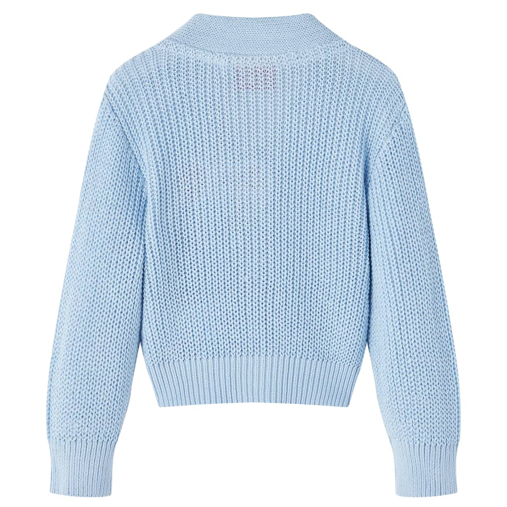 Kindervest gebreid 116 blauw is nu te koop bij PeponiXL, paradijselijk wonen!