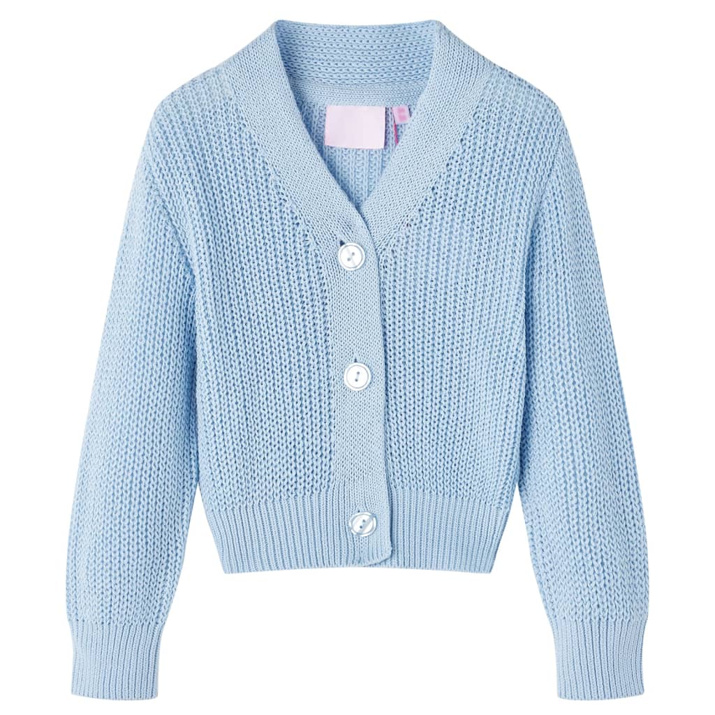 Kindervest gebreid 128 blauw is nu te koop bij PeponiXL, paradijselijk wonen!