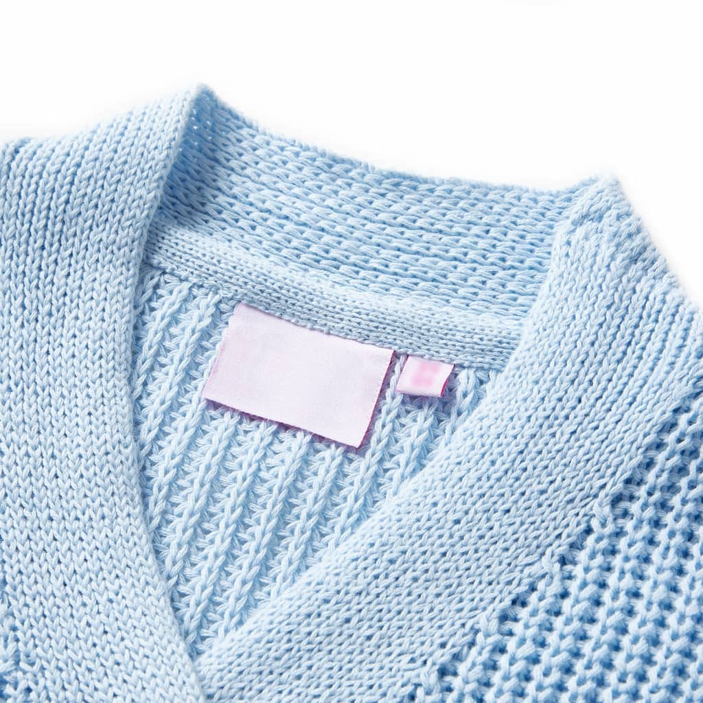 Kindervest gebreid 128 blauw is nu te koop bij PeponiXL, paradijselijk wonen!