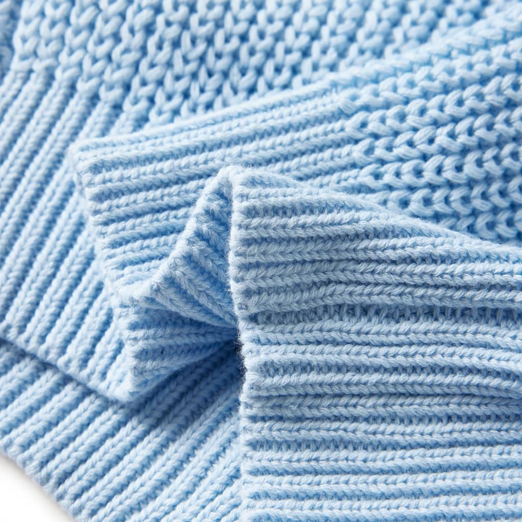 Kindervest gebreid 128 blauw is nu te koop bij PeponiXL, paradijselijk wonen!