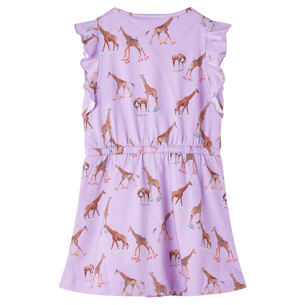 Kinderjurk met mouwen met ruches en trekkoord 104 lila is nu te koop bij PeponiXL, paradijselijk wonen!