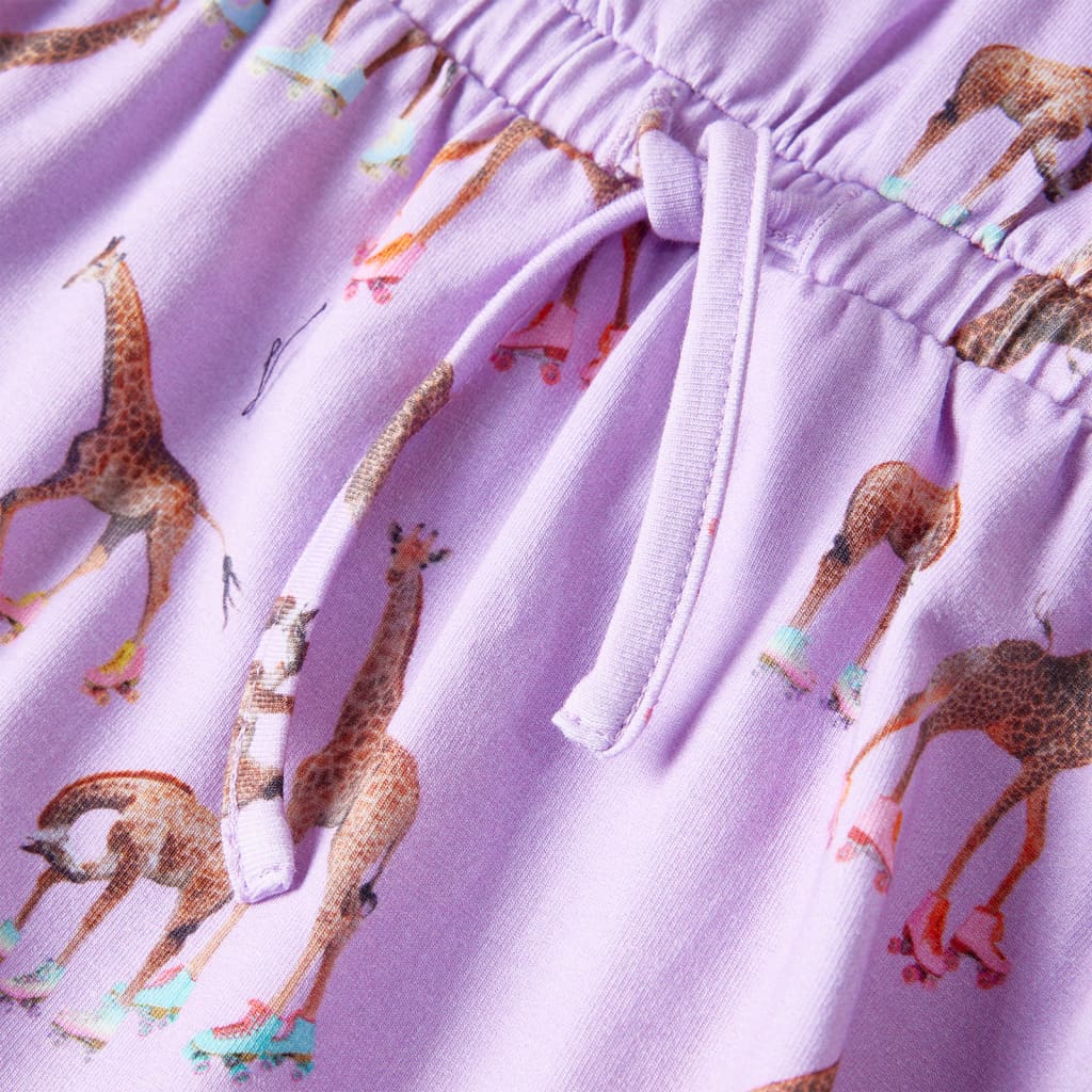 Kinderjurk met mouwen met ruches en trekkoord 104 lila is nu te koop bij PeponiXL, paradijselijk wonen!