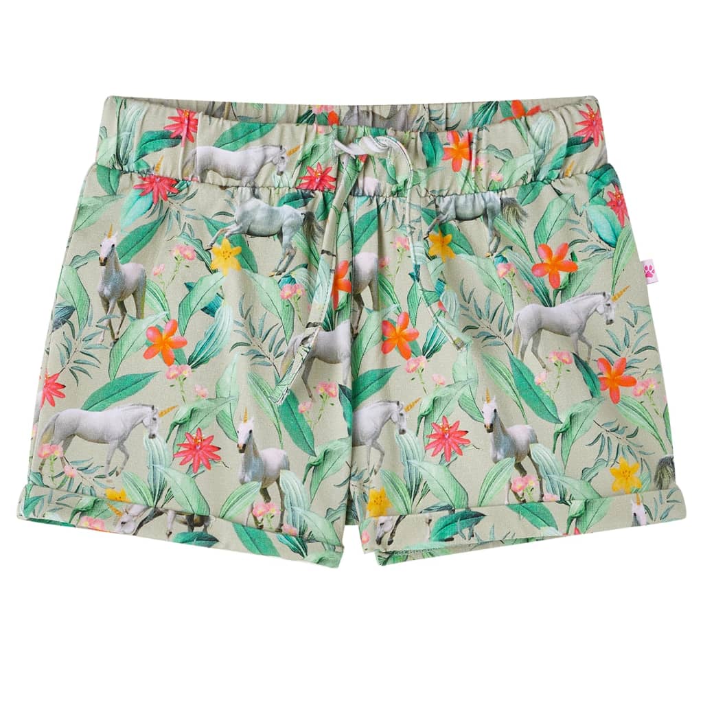 Kindershorts met trekkoord 116 lichtkaki is nu te koop bij PeponiXL, paradijselijk wonen!