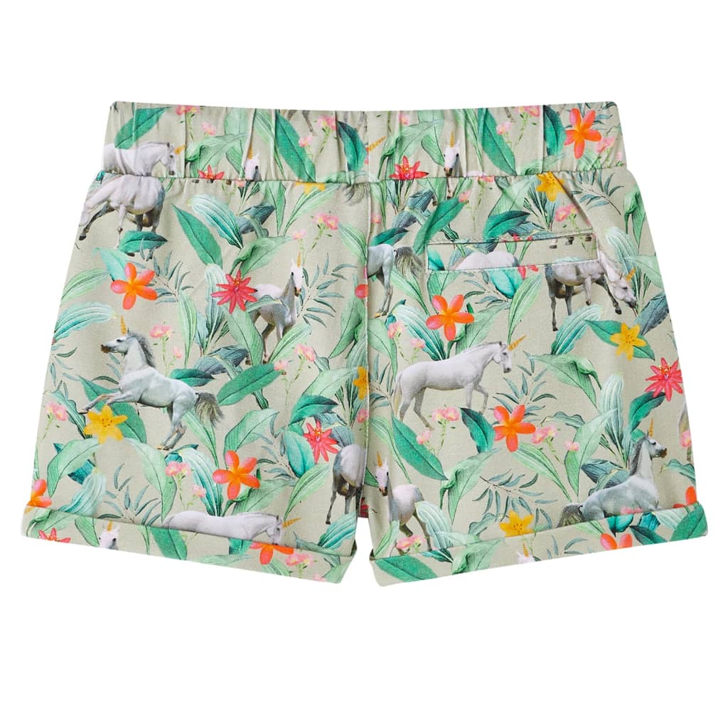 Kindershorts met trekkoord 116 lichtkaki is nu te koop bij PeponiXL, paradijselijk wonen!