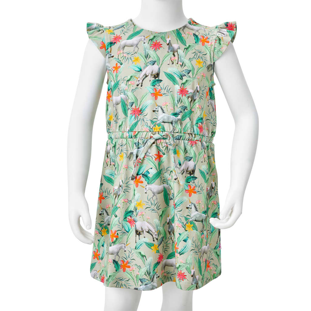 Kinderjurk 128 lichtkakikleurig is nu te koop bij PeponiXL, paradijselijk wonen!