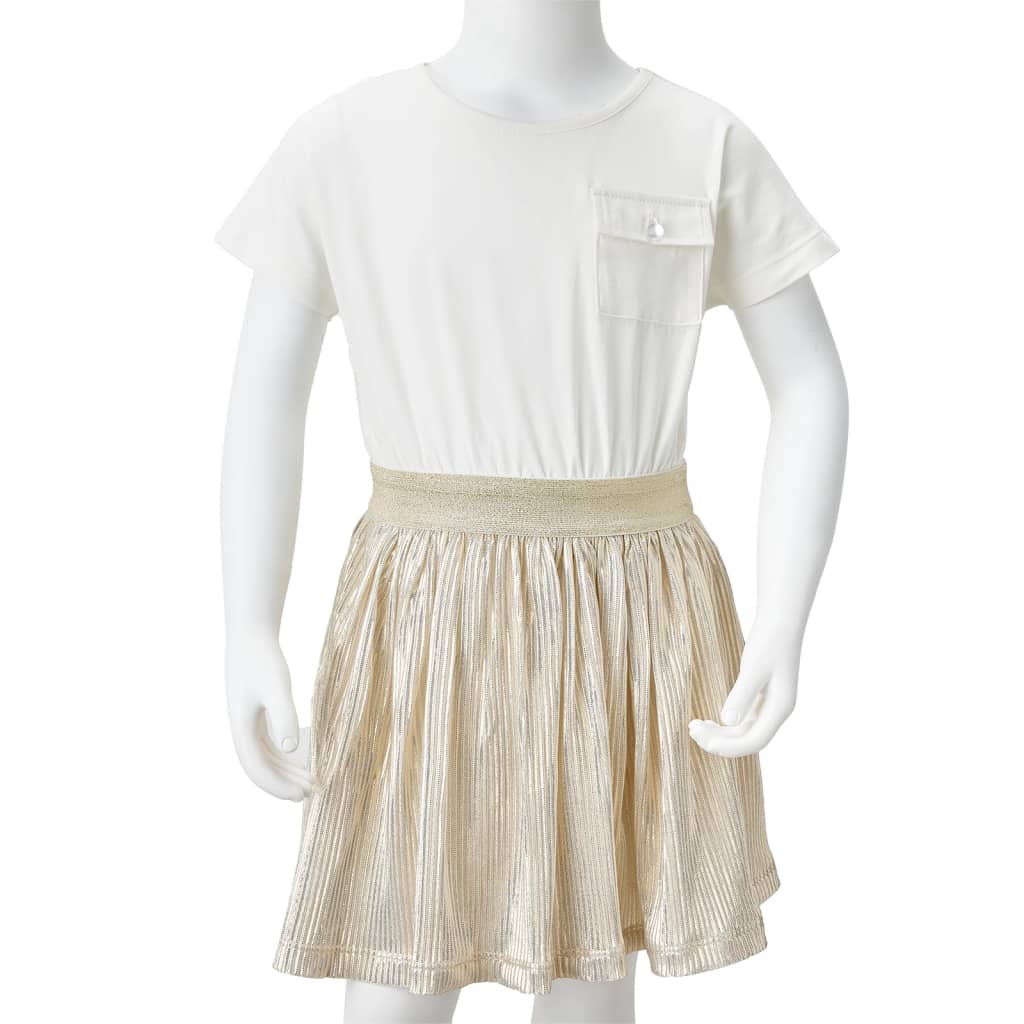 Kinderjurk met korte mouwen 104 ecru is nu te koop bij PeponiXL, paradijselijk wonen!