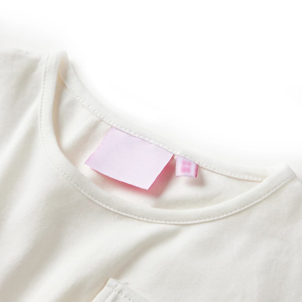 Kinderjurk met korte mouwen 128 ecru is nu te koop bij PeponiXL, paradijselijk wonen!