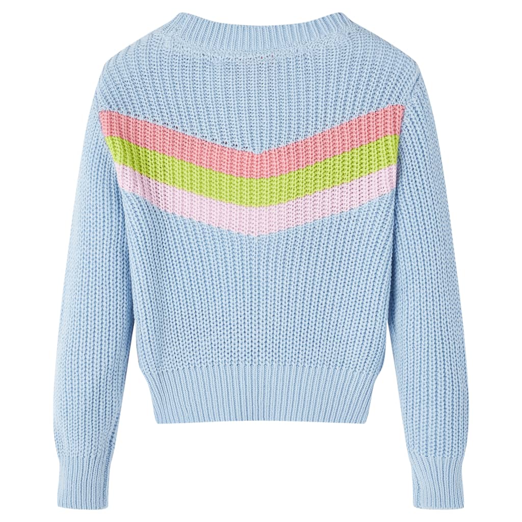 Kindertrui gebreid 128 blauw is nu te koop bij PeponiXL, paradijselijk wonen!
