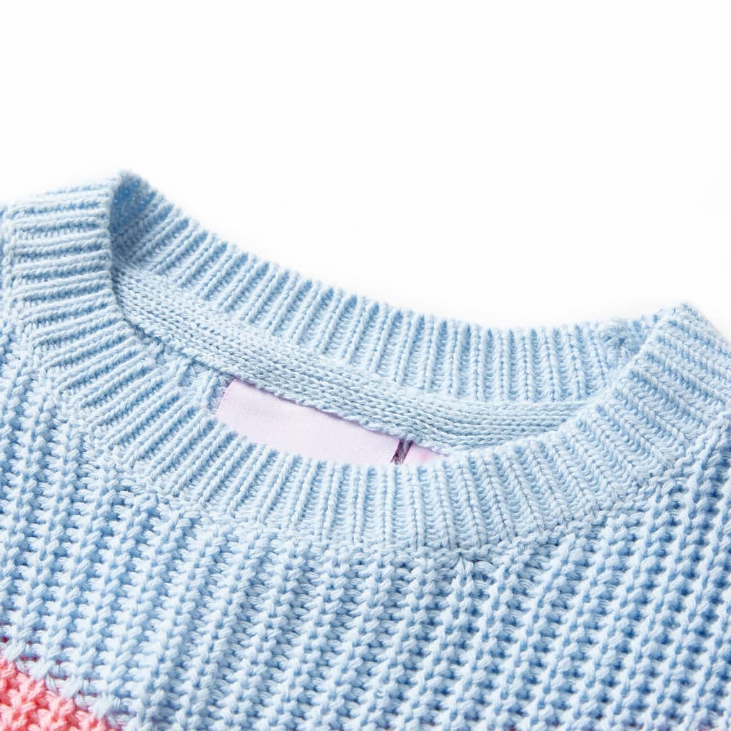 Kindertrui gebreid 128 blauw is nu te koop bij PeponiXL, paradijselijk wonen!