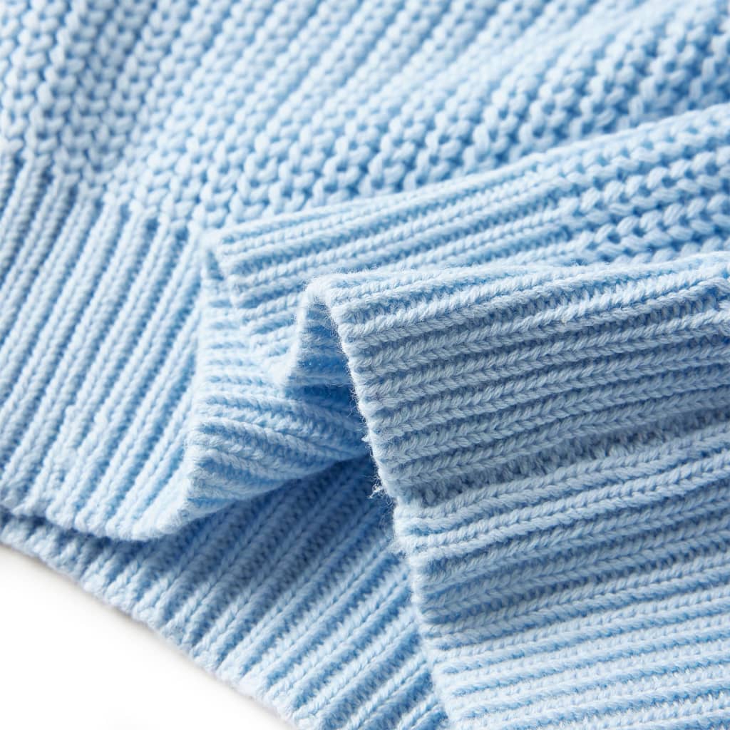Kindertrui gebreid 128 blauw is nu te koop bij PeponiXL, paradijselijk wonen!