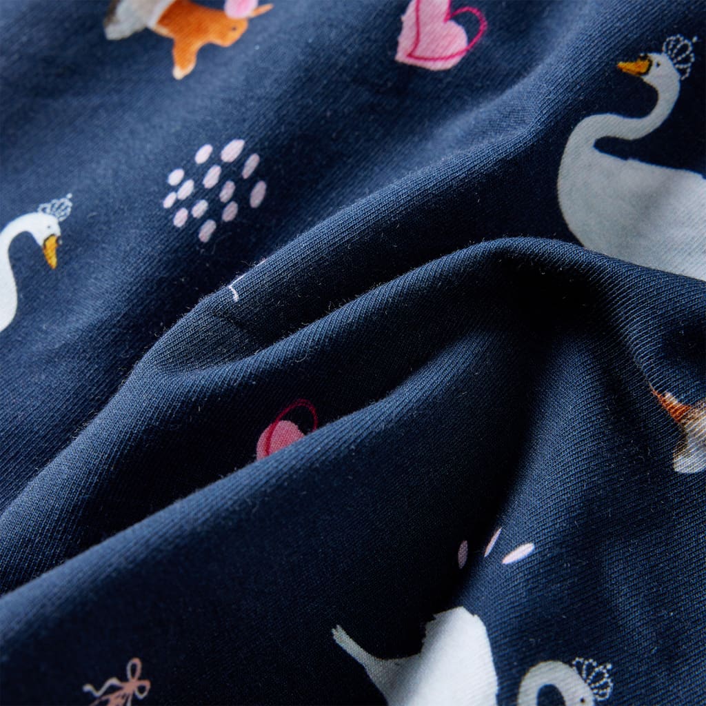 Kinderjurk met lange mouwen 116 marineblauw is nu te koop bij PeponiXL, paradijselijk wonen!