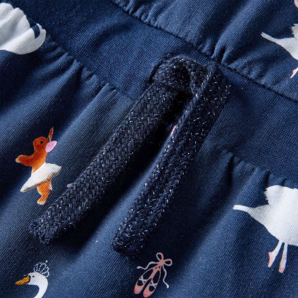 Kinderjurk met lange mouwen 128 marineblauw is nu te koop bij PeponiXL, paradijselijk wonen!