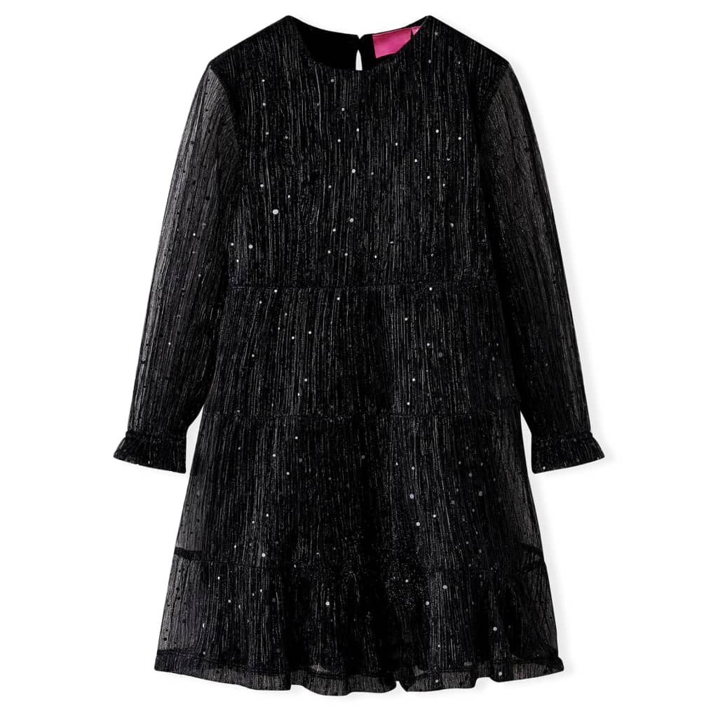 Kinderjurk met lange mouwen 92 zwart is nu te koop bij PeponiXL, paradijselijk wonen!