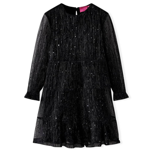 Kinderjurk met lange mouwen 92 zwart is nu te koop bij PeponiXL, paradijselijk wonen!