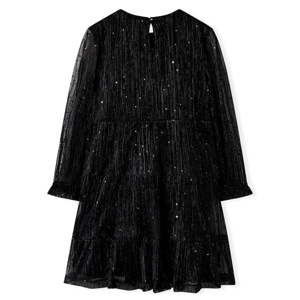 Kinderjurk met lange mouwen 92 zwart is nu te koop bij PeponiXL, paradijselijk wonen!