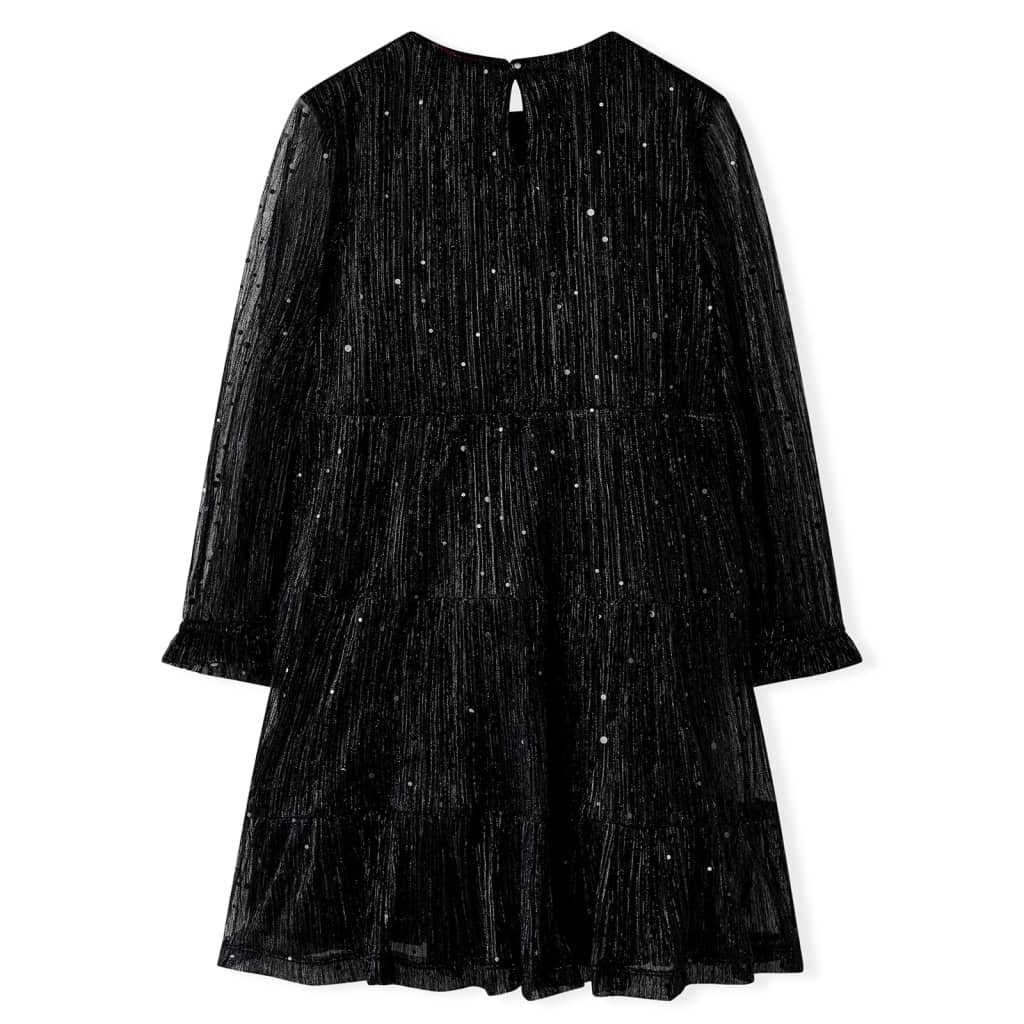 Kinderjurk met lange mouwen 104 zwart is nu te koop bij PeponiXL, paradijselijk wonen!