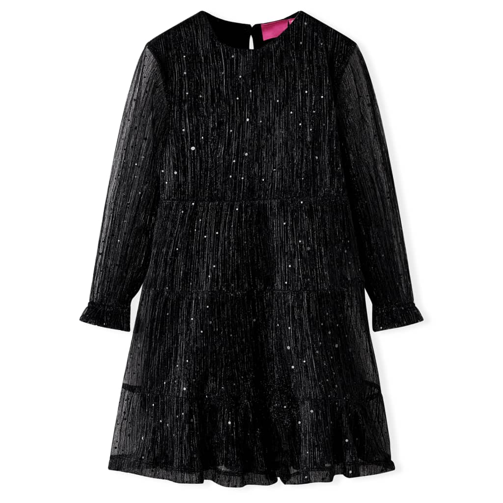 Kinderjurk met lange mouwen 116 zwart is nu te koop bij PeponiXL, paradijselijk wonen!