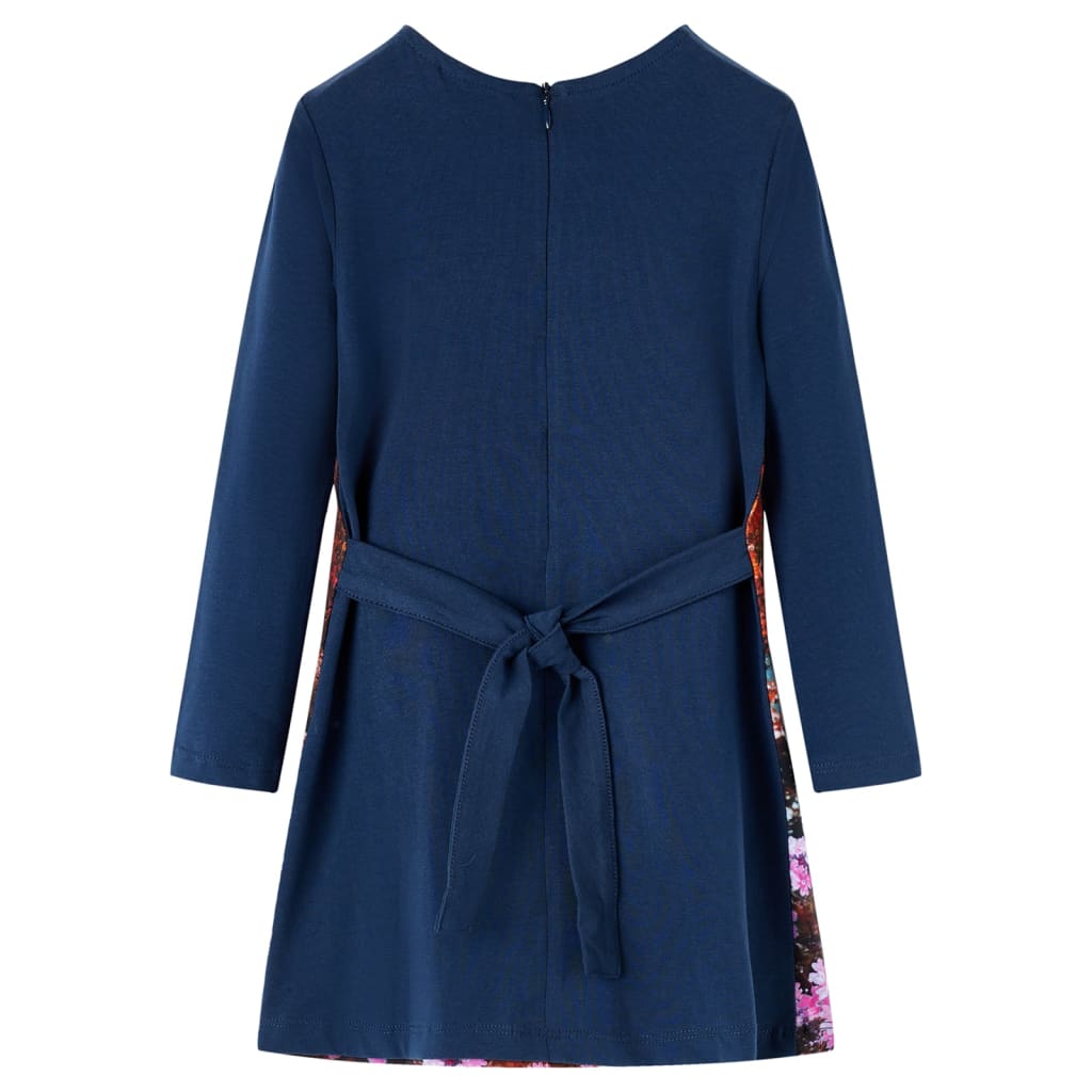 Kinderjurk met lange mouwen 116 marineblauw is nu te koop bij PeponiXL, paradijselijk wonen!