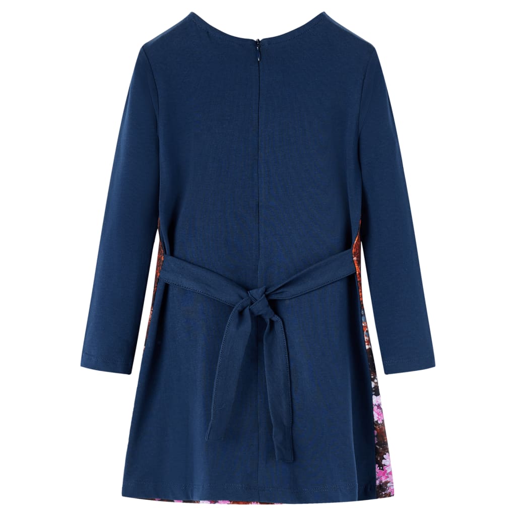 Kinderjurk met lange mouwen 140 marineblauw is nu te koop bij PeponiXL, paradijselijk wonen!