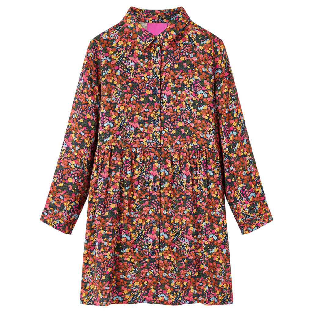 Kinderjurk met lange mouwen 104 meerkleurig is nu te koop bij PeponiXL, paradijselijk wonen!
