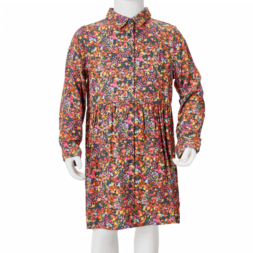 Kinderjurk met lange mouwen 116 meerkleurig is nu te koop bij PeponiXL, paradijselijk wonen!