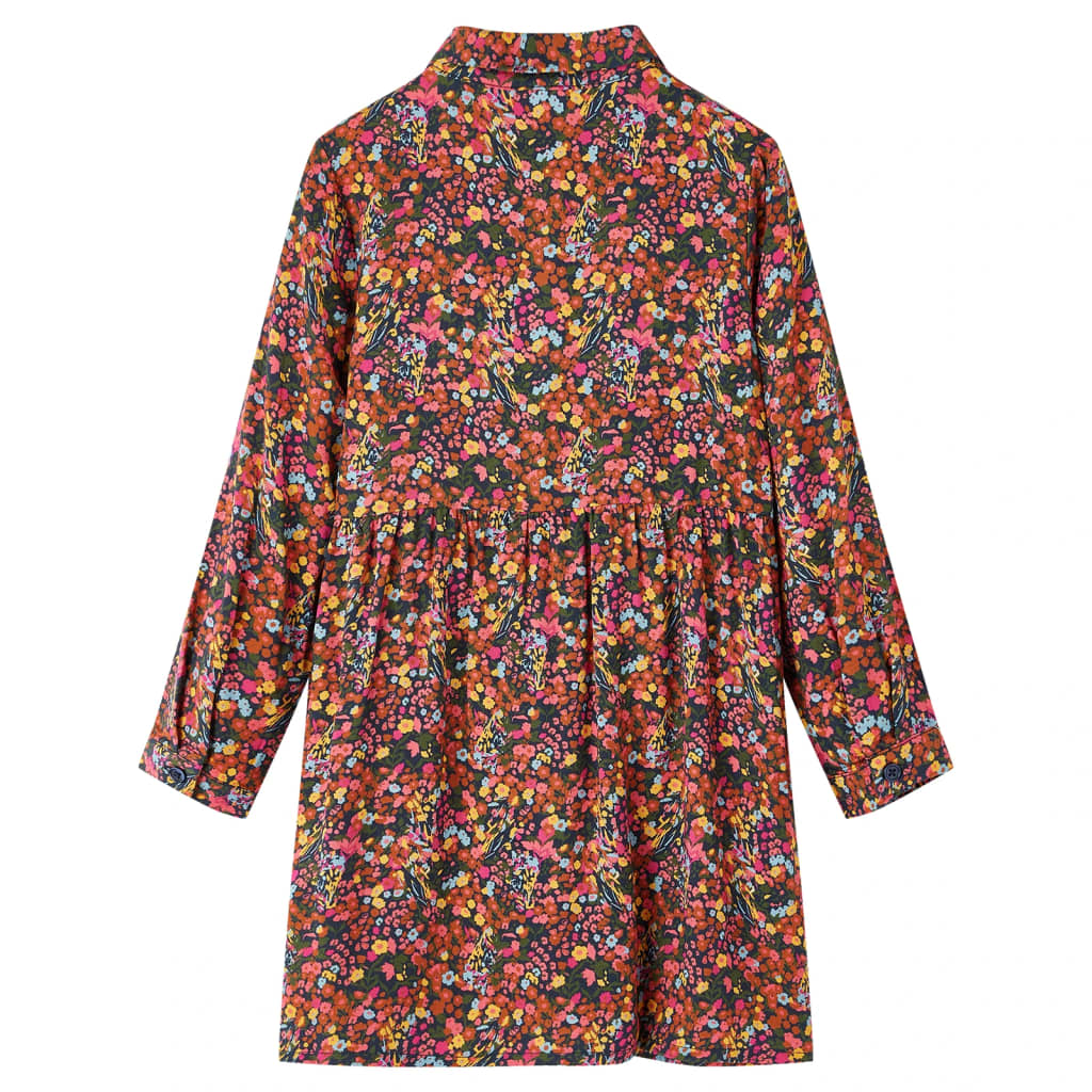 Kinderjurk met lange mouwen 128 meerkleurig is nu te koop bij PeponiXL, paradijselijk wonen!